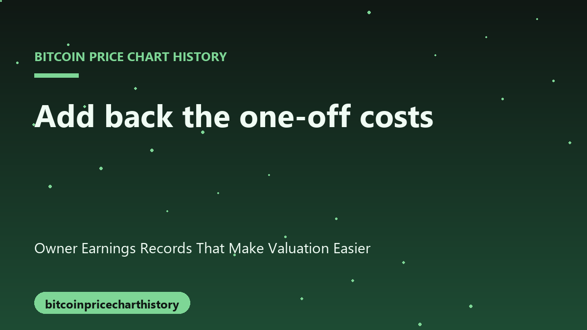 Owner earnings records prepared for business valuation