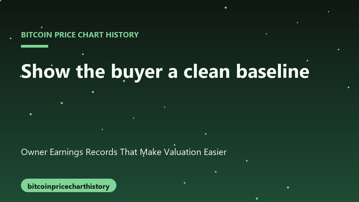 Owner earnings records prepared for business valuation